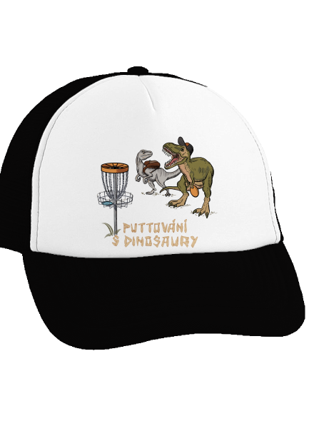 Puttování s dinosaury kšiltovka truckerka Black cap