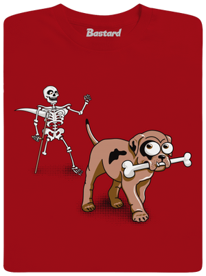 Kostlivec pánské dlouhý rukáv Red