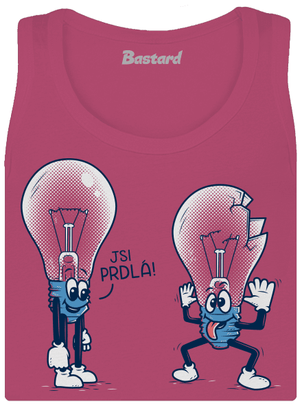 Prdlá dámské tílko klasické Magenta