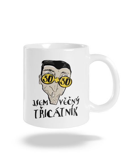 Věčný třicátník klasický hrnek White