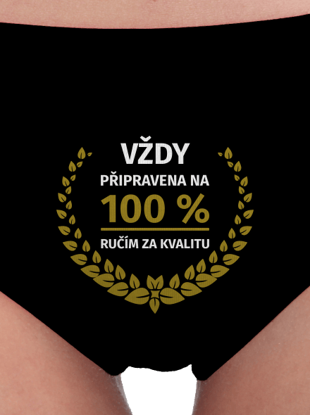 Vždy připraven dámské kalhotky Black