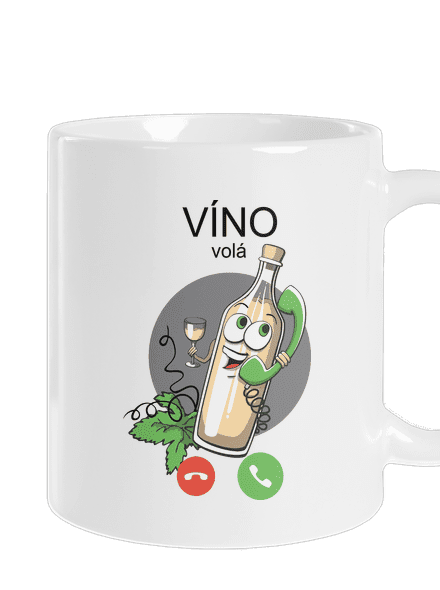 Bílé víno volá klasický hrnek White