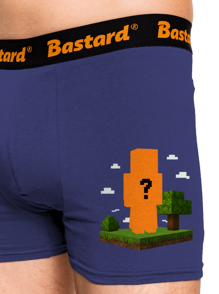 Minecraft z vlastní fotky boxerky Blue Navy