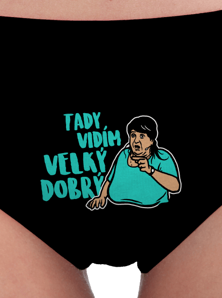 Velký dobrý dámské kalhotky Black