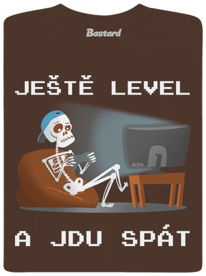 Ještě level pánské tričko Brown