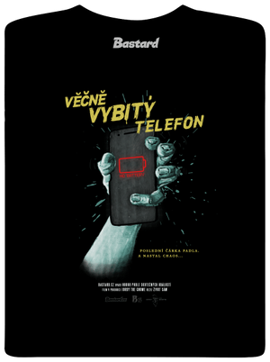 B13: Vybitý telefon pánské tričko Black