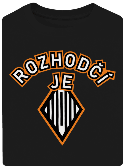Rozhodčí unisex tričko oversized Black