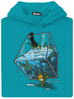 Migrující rybka dětská mikina klokanka Hawaiian Blue