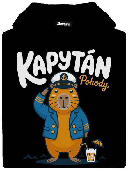 Kapytán pohody pánská mikina klokanka Black