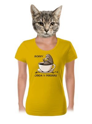 V pressu dámské tričko Yellow