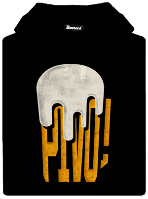 Nápis Pivo dámská mikina klokanka Black