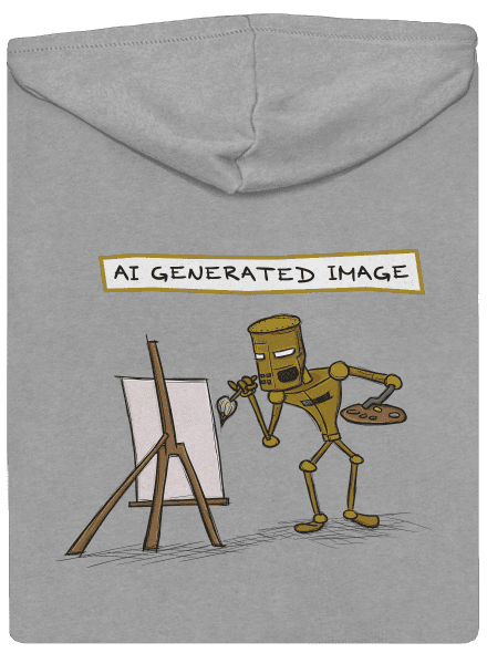 AI generated image pánská mikina na zip Light Melange