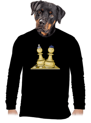 Šach a Mat pánské dlouhý rukáv Black