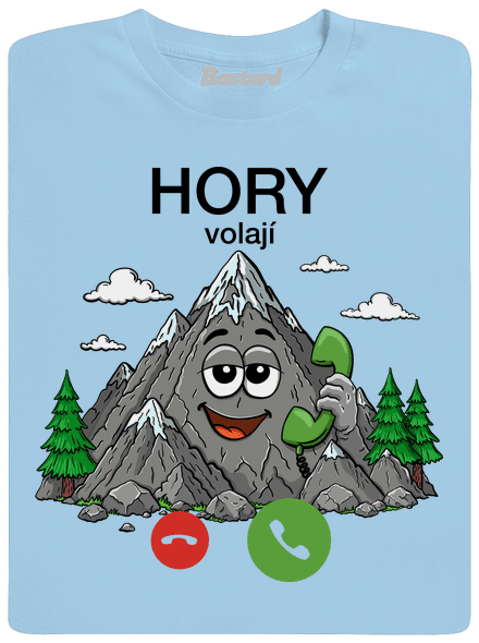 Hory volají  pánské tričko Sky Blue