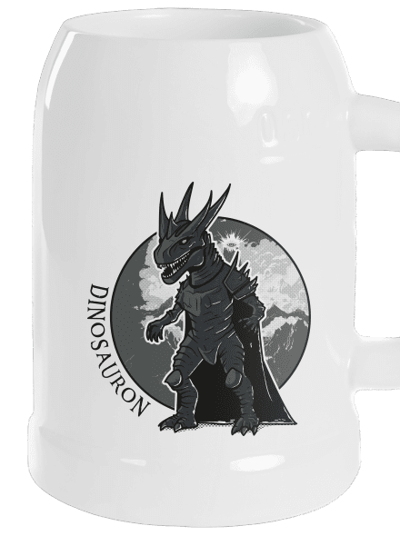 Dinosauron půllitr White