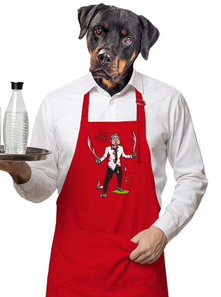 Vrhám šavle zástěra Red