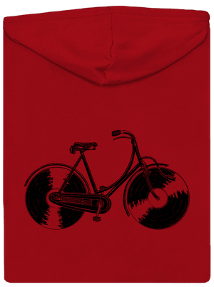 Gramofonové kolo pánská mikina na zip Red