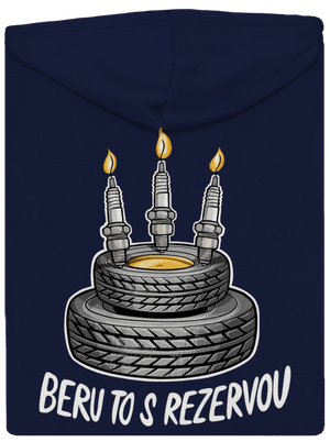 Beru to s rezervou pánská mikina na zip Navy