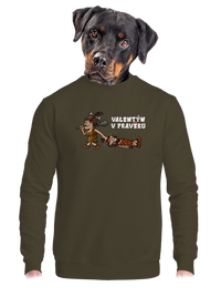 unisex mikina bez kapuce