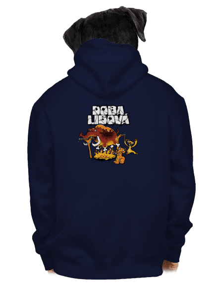 Doba libová pánská mikina na zip Navy