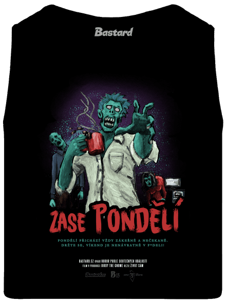 B13: Zase pondělí pánské tílko Black