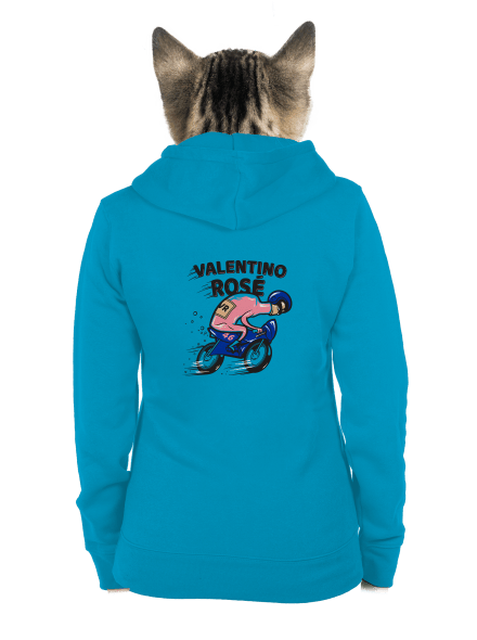 Valentino Rose dámská mikina na zip Blue Atol