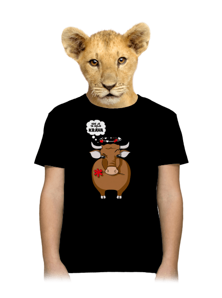 Kráva a bejk dětské tričko Black