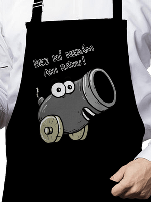 Dělo a koule zástěra Black