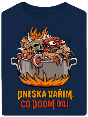 Co Doom dal unisex tričko oversized Midnight Blue