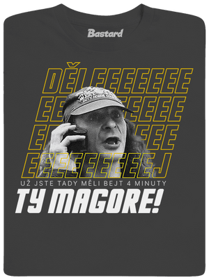 B18: Jiří Kára pánské dlouhý rukáv Dark Grey