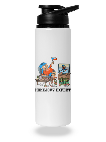 Hokejový expert lahev na vodu White