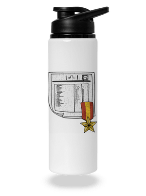 Jízdní řád lahev na vodu White