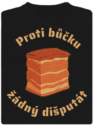 Proti bůčku žádný dišputát pánské sportovní tričko Black