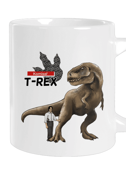 Komisař T-Rex velký hrnek White