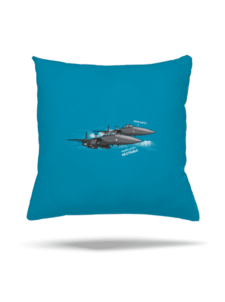 Stíhačka nestíhá polštář Blue Turquoise