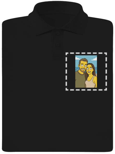 Simpsonovi z vlastní fotky pánská polokošile Black