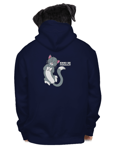 Chci se pomazlit pánská mikina na zip Navy