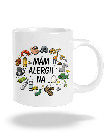 Mám alergii na... + fix velký hrnek White