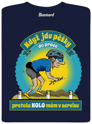 Závislost na kole pánské tričko Navy