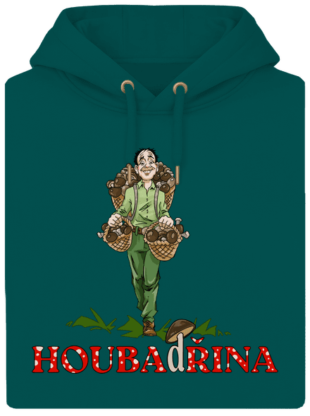 Houbadřina unisex mikina premium Emerald Green