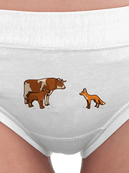 Vůl, pes a vulpes dámské kalhotky White