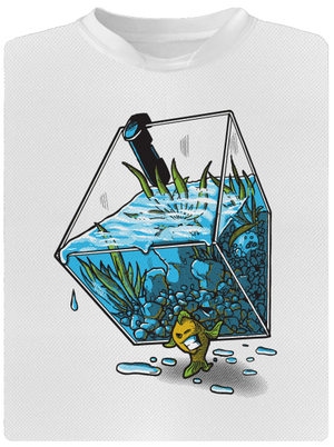 Migrující rybka pánské sportovní tričko White