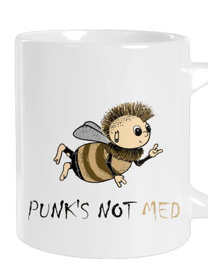 Punks Not Med velký hrnek White