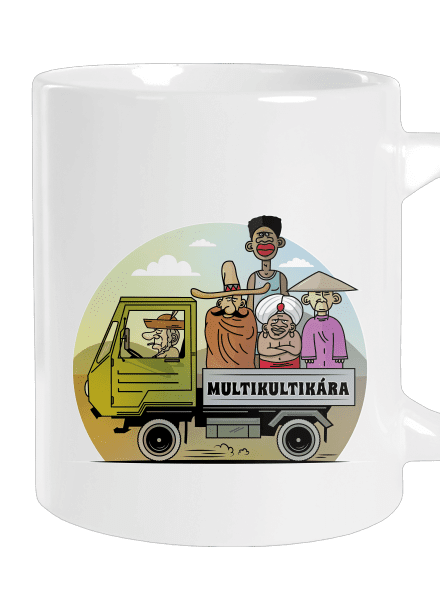 Multikultikára velký hrnek White