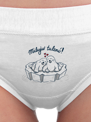 Miluju tulení dámské kalhotky White