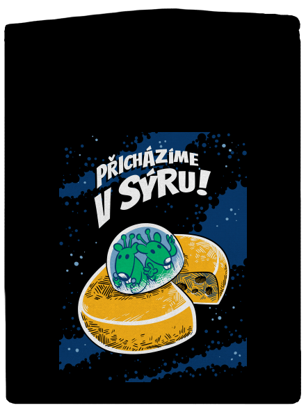 Přicházíme v sýru pánská mikina na zip Black
