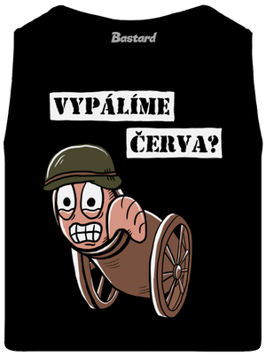 Vypálíme červa? pánské tílko Black
