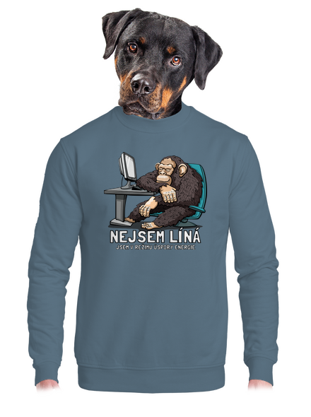 Nejsem líný unisex mikina bez kapuce Nordic Blue