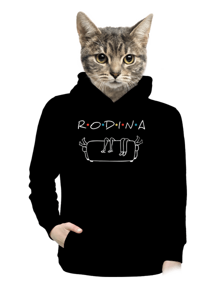Rodina dámská mikina klokanka Black