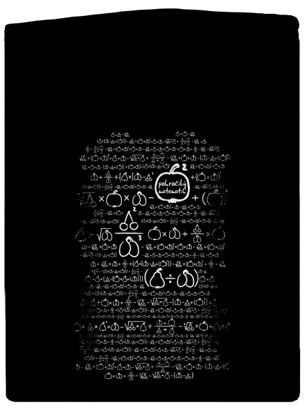 Matematik pánská mikina na zip Black